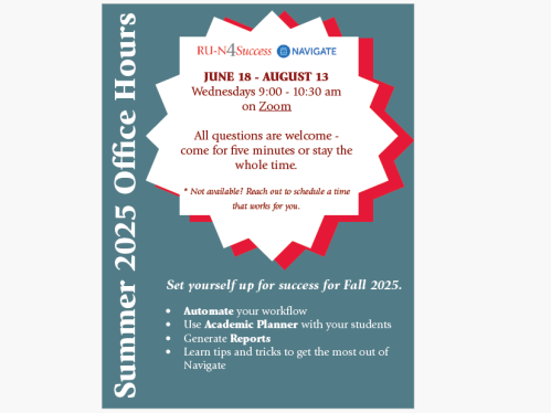 Navigate Office Hours landscape flyer